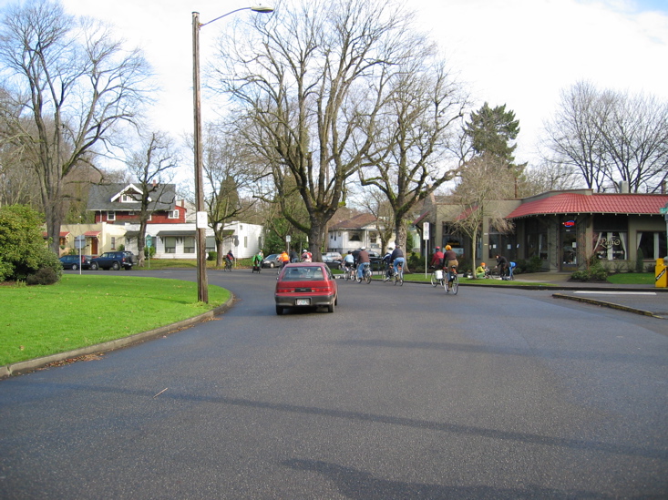 the ride moves out from Ladd Circle