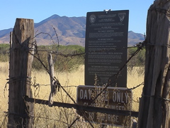 entrance to san pedro riparian area, blm land