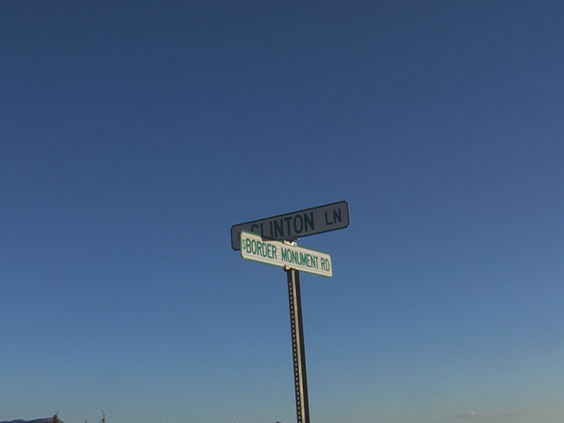 clinton and border monument